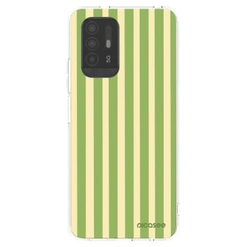 Picasee átlátszó szilikon tok az alábbi mobiltelefonokra OPPO A94 5G - Lines Matcha