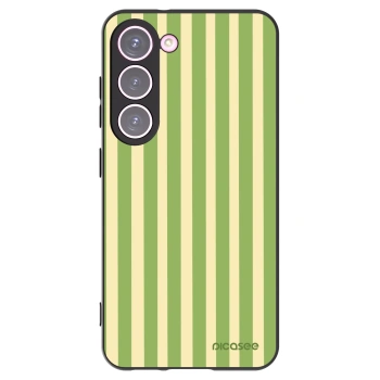 Picasee fekete szilikon tok az alábbi mobiltelefonokra Samsung Galaxy S23 5G - Lines Matcha