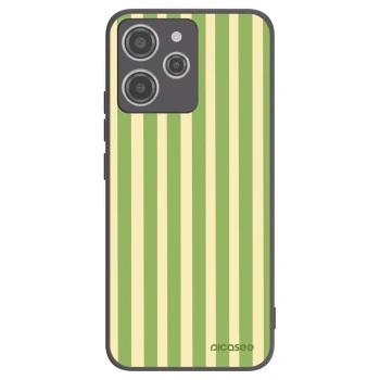 Picasee fekete szilikon tok az alábbi mobiltelefonokra Xiaomi Redmi 12 4G - Lines Matcha