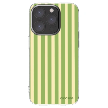 Picasee átlátszó szilikon tok az alábbi mobiltelefonokra Apple iPhone 15 Pro - Lines Matcha