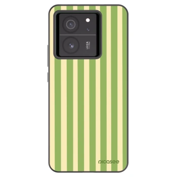 Picasee fekete szilikon tok az alábbi mobiltelefonokra Xiaomi 13T Pro - Lines Matcha