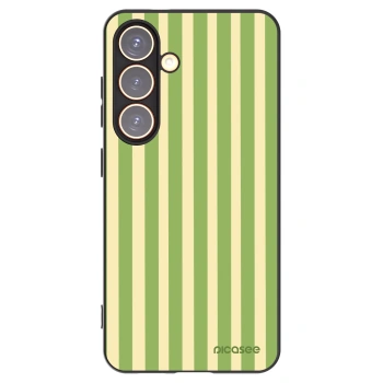 Picasee fekete szilikon tok az alábbi mobiltelefonokra Samsung Galaxy S24 S921B 5G - Lines Matcha