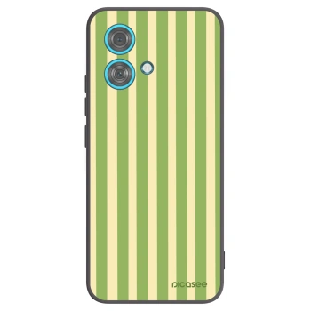 Picasee fekete szilikon tok az alábbi mobiltelefonokra Motorola Edge 40 Neo - Lines Matcha