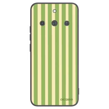 Picasee fekete szilikon tok az alábbi mobiltelefonokra Realme 11 Pro+ - Lines Matcha