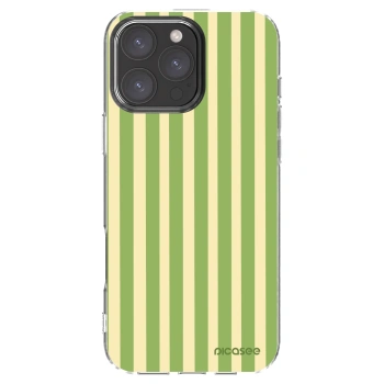 Picasee átlátszó szilikon tok az alábbi mobiltelefonokra Apple iPhone 16 Pro Max - Lines Matcha