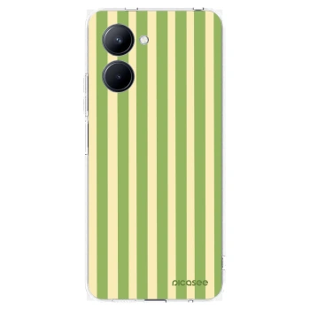 Picasee átlátszó szilikon tok az alábbi mobiltelefonokra Realme C33 (2023) - Lines Matcha