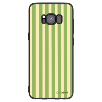 Picasee fekete szilikon tok az alábbi mobiltelefonokra Samsung Galaxy S8 G950F - Lines Matcha
