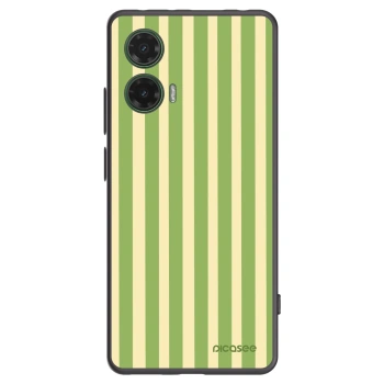 Picasee fekete szilikon tok az alábbi mobiltelefonokra Motorola Moto G35 5G - Lines Matcha
