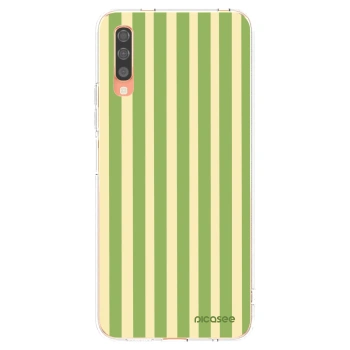 Picasee átlátszó szilikon tok az alábbi mobiltelefonokra Samsung Galaxy A70 A705F - Lines Matcha