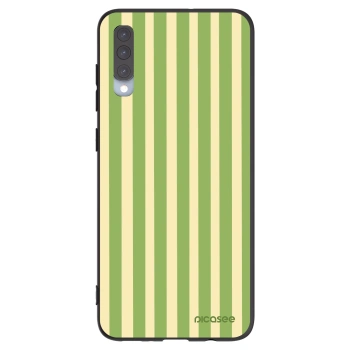 Picasee fekete szilikon tok az alábbi mobiltelefonokra Samsung Galaxy A70 A705F - Lines Matcha