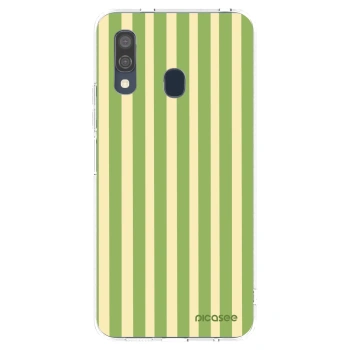 Picasee átlátszó szilikon tok az alábbi mobiltelefonokra Samsung Galaxy A40 A405F - Lines Matcha