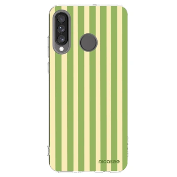 Picasee átlátszó szilikon tok az alábbi mobiltelefonokra Huawei P30 Lite - Lines Matcha