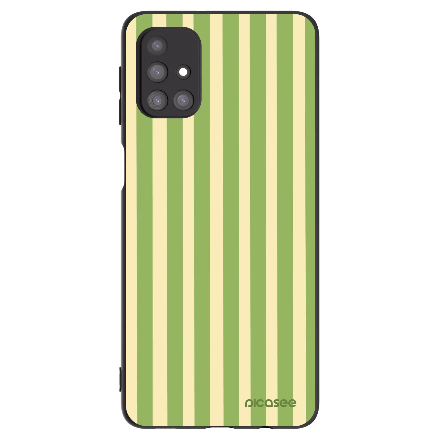 Picasee fekete szilikon tok az alábbi mobiltelefonokra Samsung Galaxy M31s - Lines Matcha