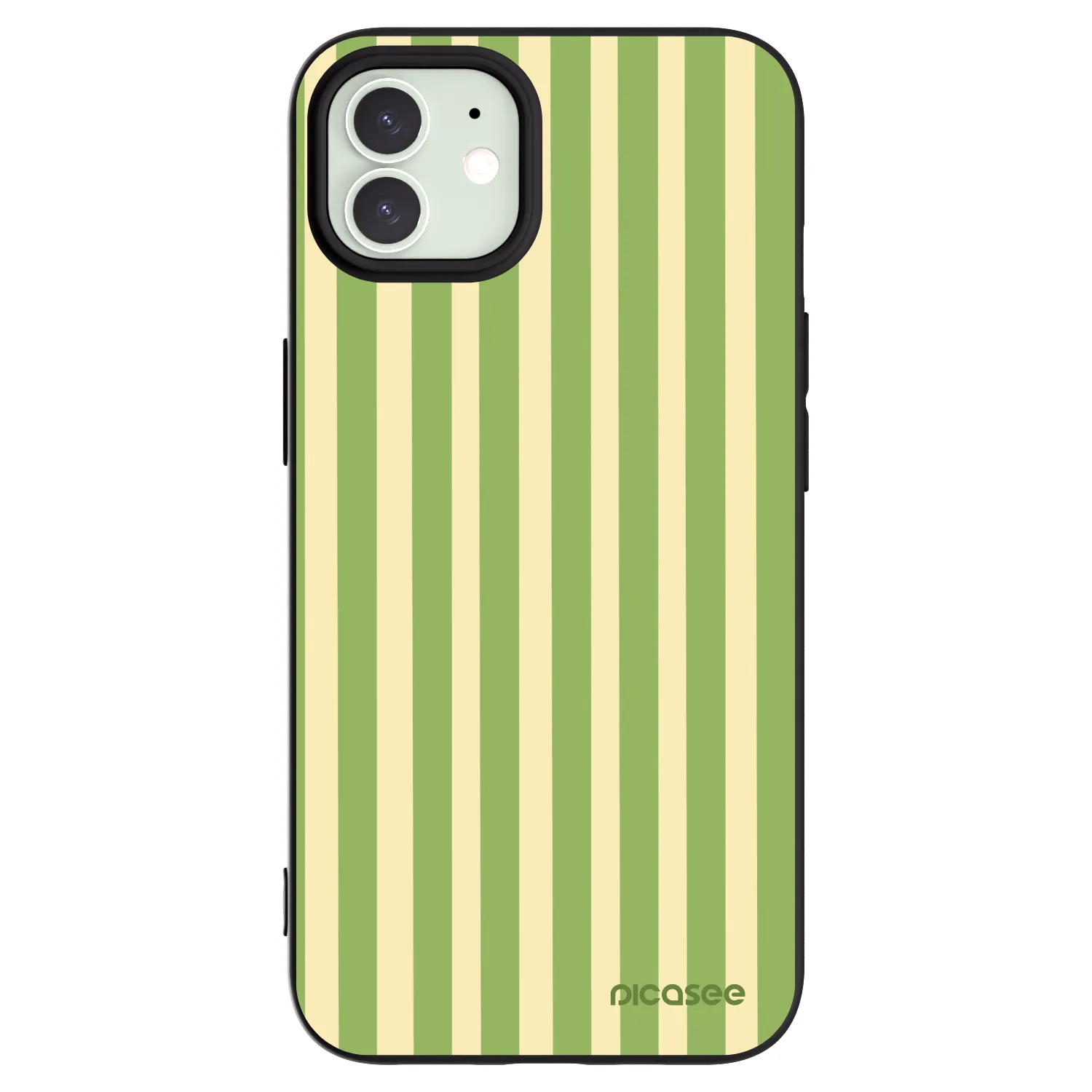 Picasee fekete szilikon tok az alábbi mobiltelefonokra Apple iPhone 12 Pro - Lines Matcha