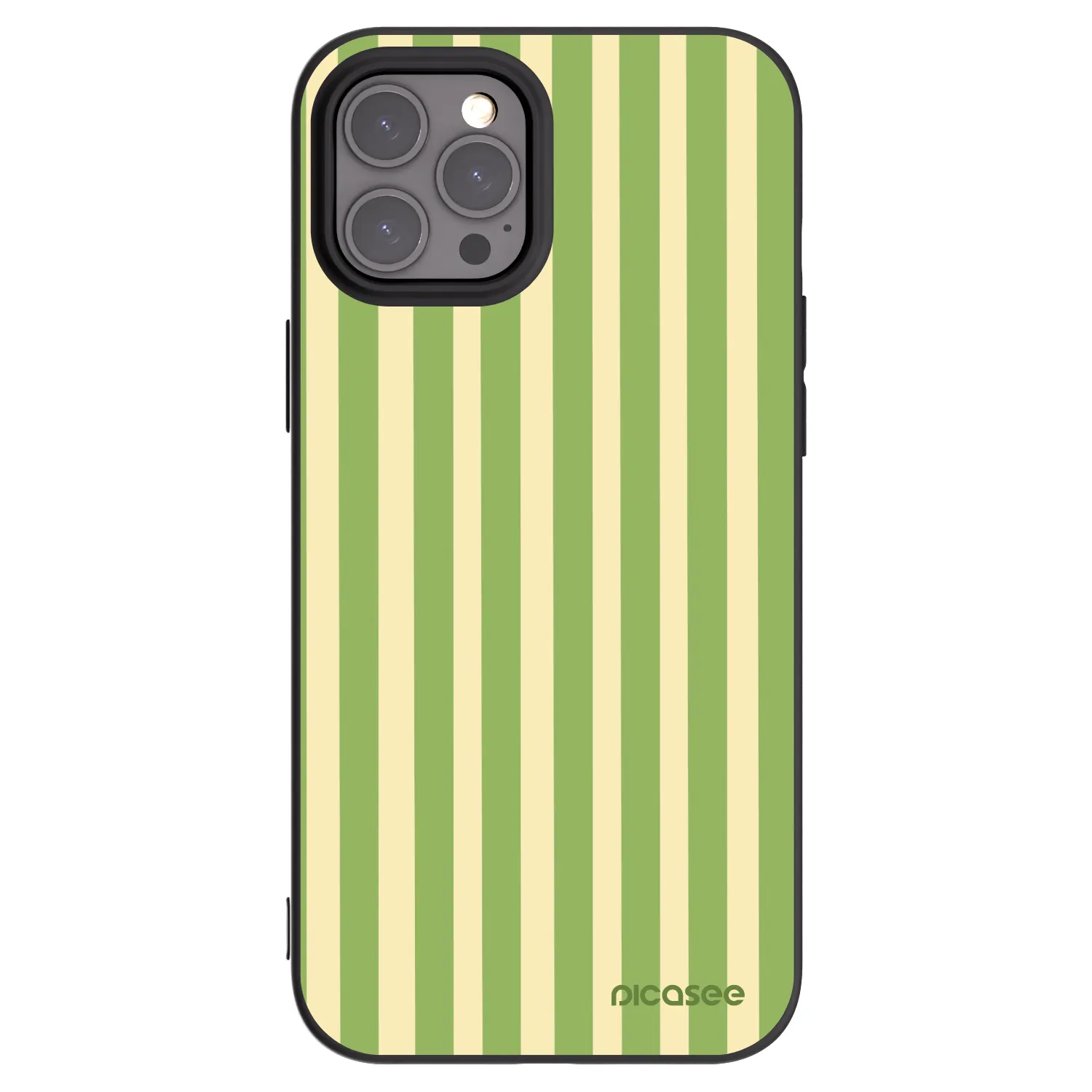 Picasee fekete szilikon tok az alábbi mobiltelefonokra Apple iPhone 12 Pro Max - Lines Matcha