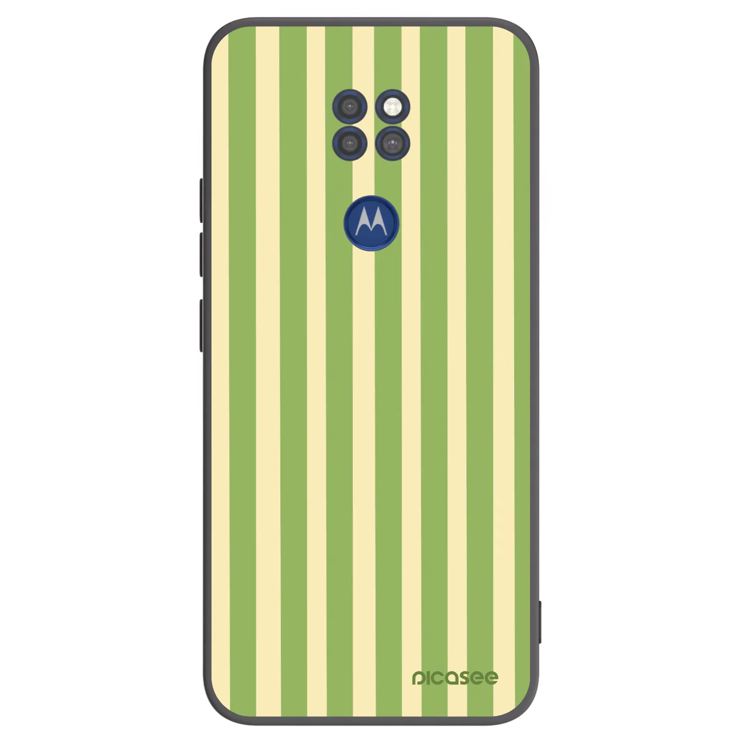 Picasee fekete szilikon tok az alábbi mobiltelefonokra Motorola Moto G9 Play - Lines Matcha