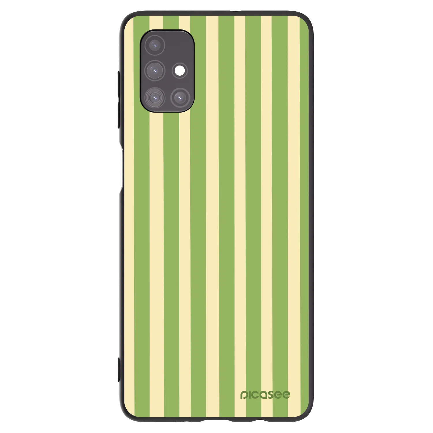 Picasee fekete szilikon tok az alábbi mobiltelefonokra Samsung Galaxy M51 M515F - Lines Matcha
