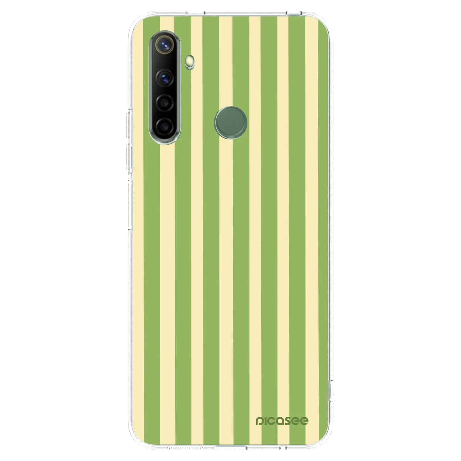 Picasee átlátszó szilikon tok az alábbi mobiltelefonokra Realme 6i - Lines Matcha