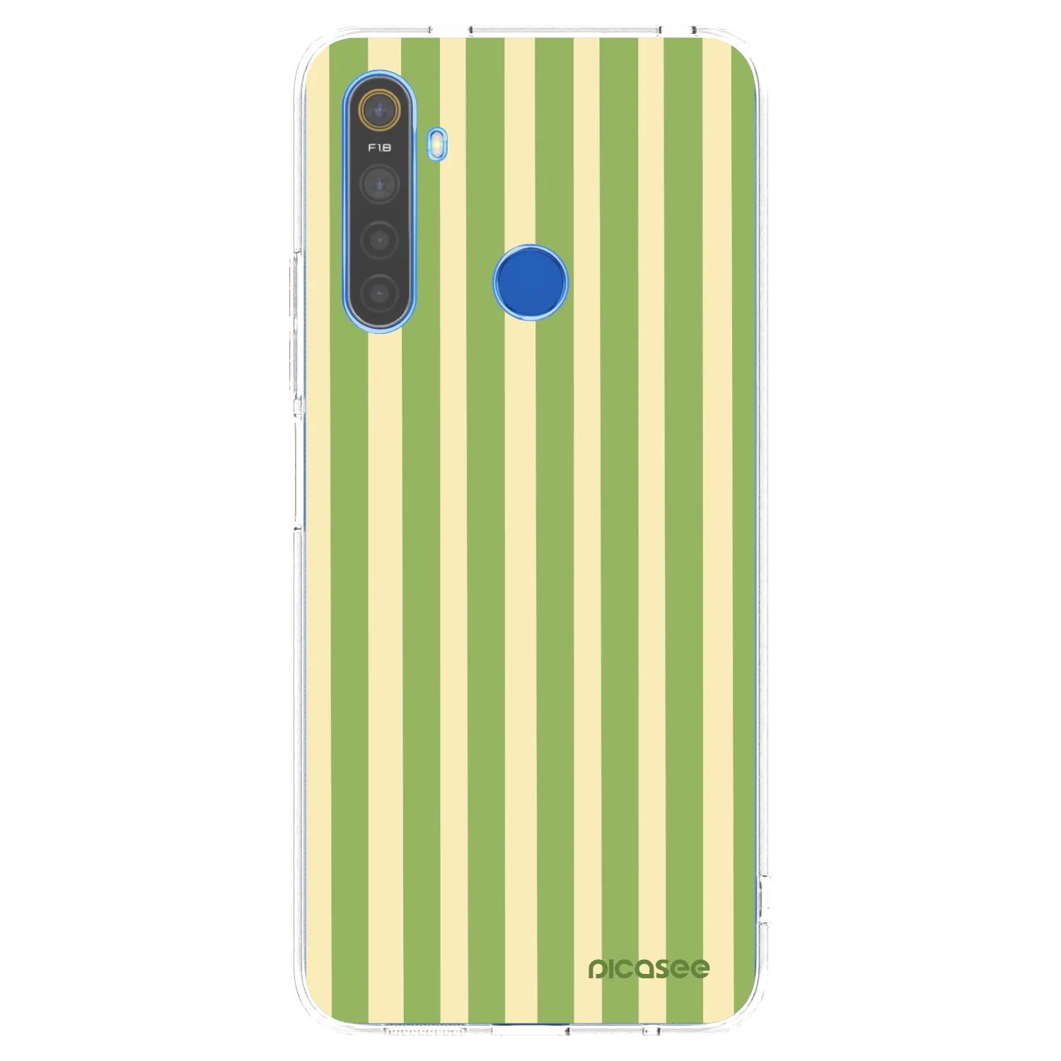 Picasee átlátszó szilikon tok az alábbi mobiltelefonokra Realme 5 - Lines Matcha