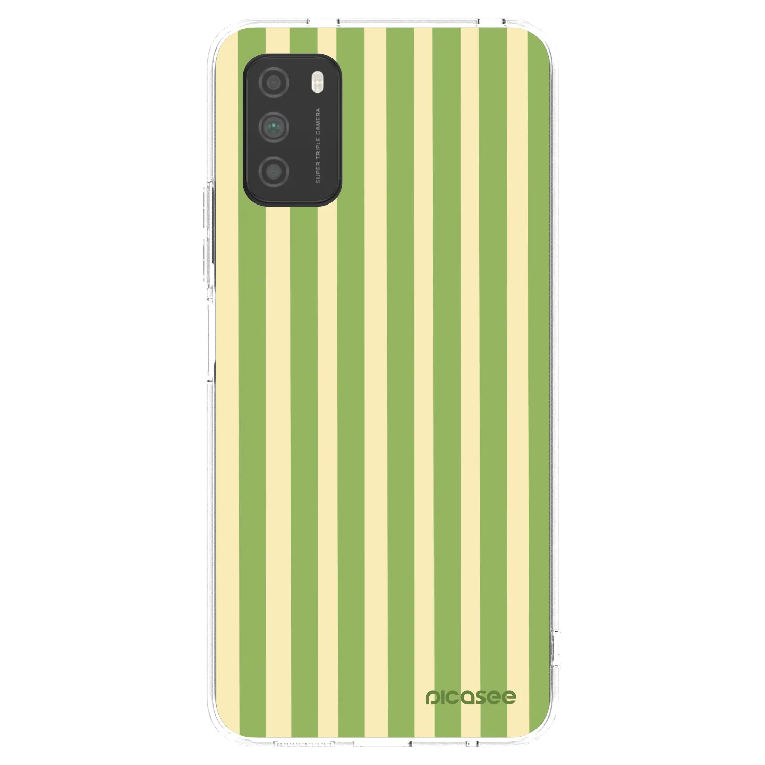 Picasee átlátszó szilikon tok az alábbi mobiltelefonokra Xiaomi Poco M3 - Lines Matcha