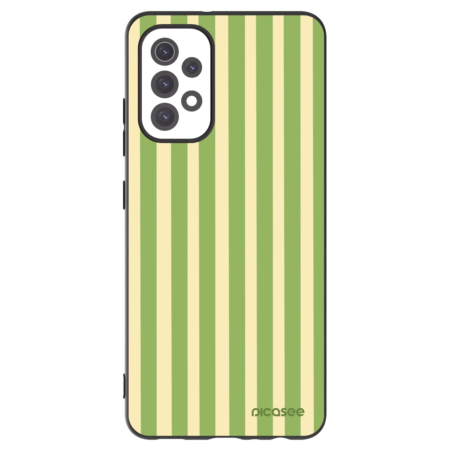 Picasee fekete szilikon tok az alábbi mobiltelefonokra Samsung Galaxy A32 5G A326B - Lines Matcha