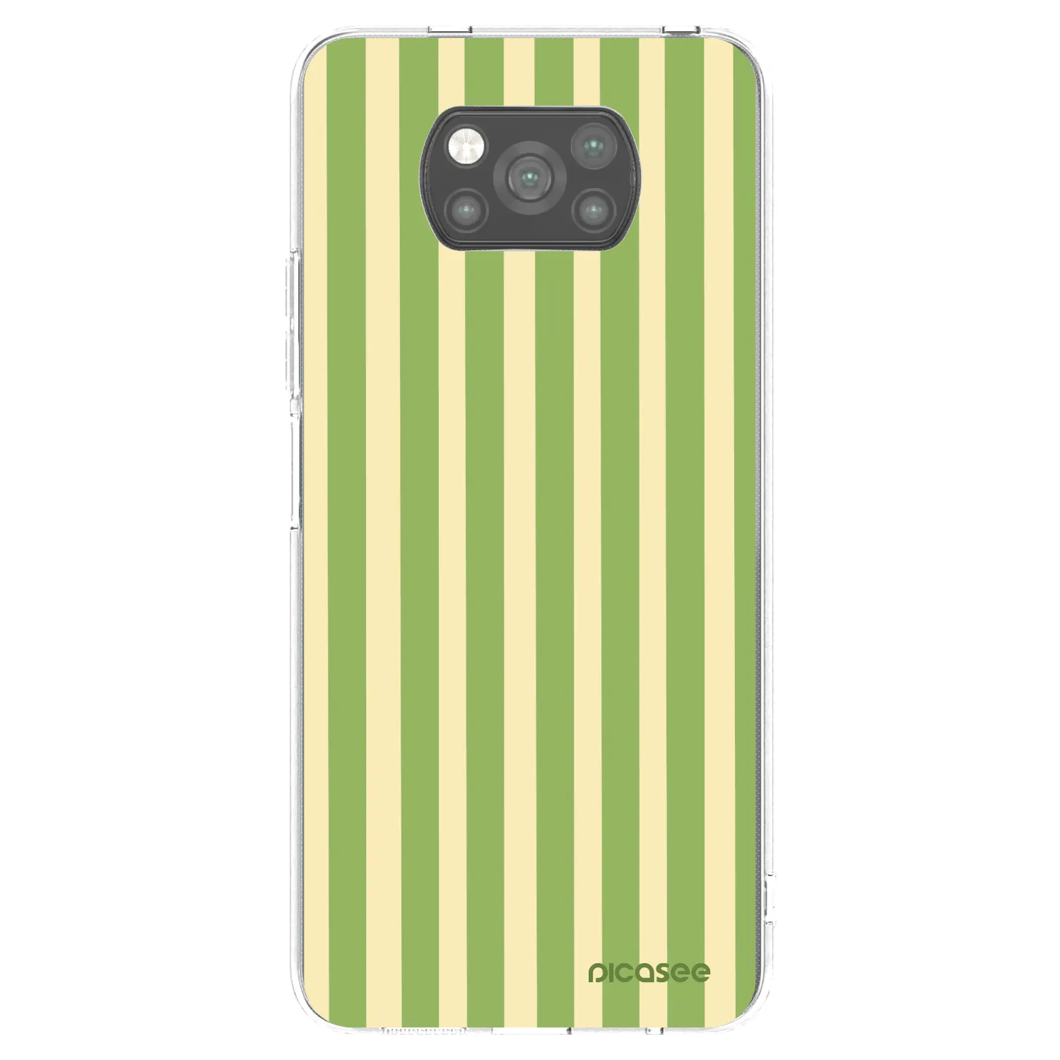 Picasee fekete szilikon tok az alábbi mobiltelefonokra Xiaomi Poco X3 Pro - Lines Matcha