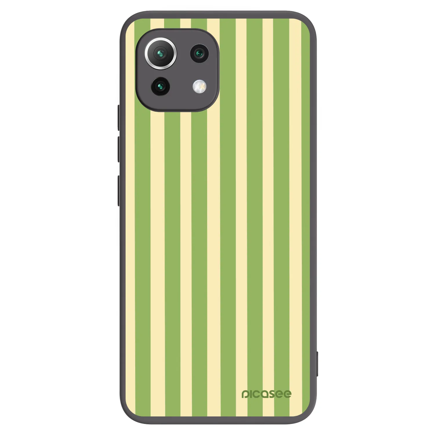 Picasee fekete szilikon tok az alábbi mobiltelefonokra Xiaomi Mi 11 Lite - Lines Matcha