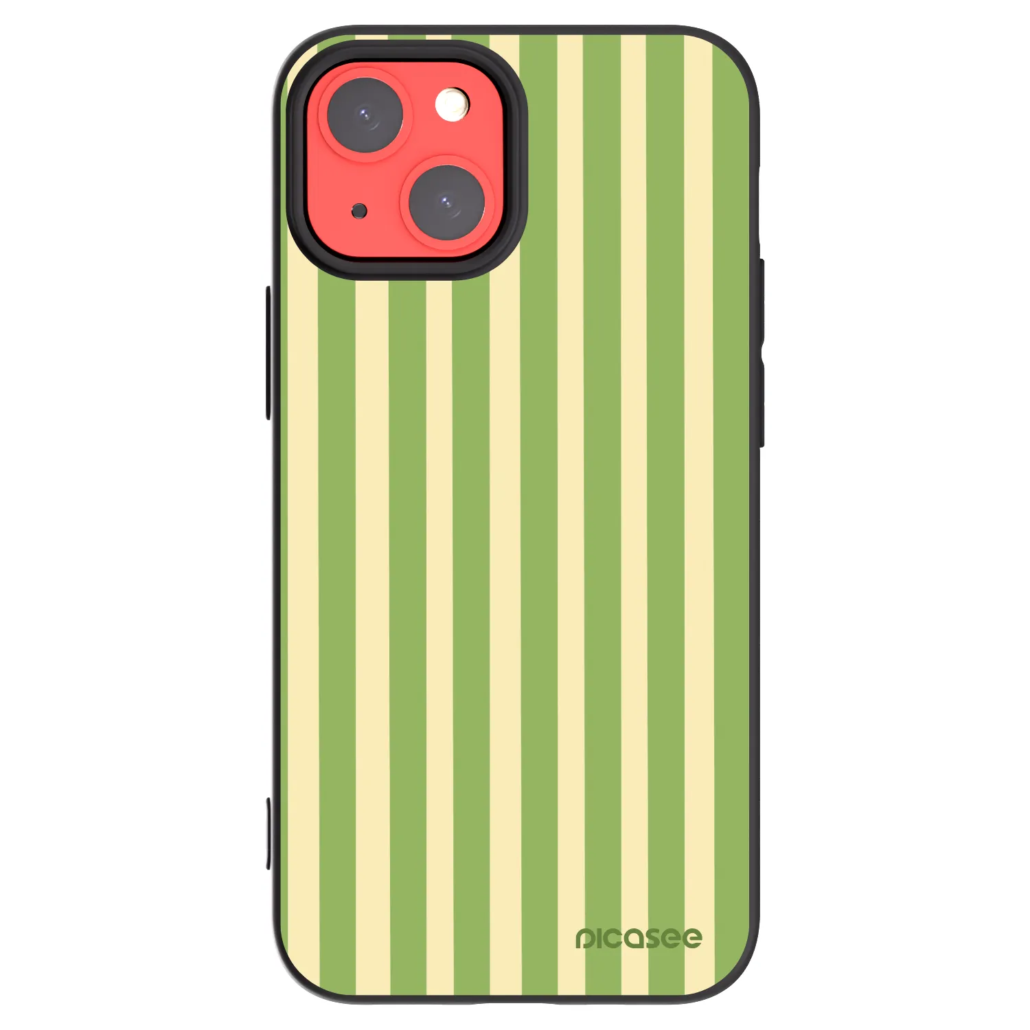 Picasee fekete szilikon tok az alábbi mobiltelefonokra Apple iPhone 13 mini - Lines Matcha