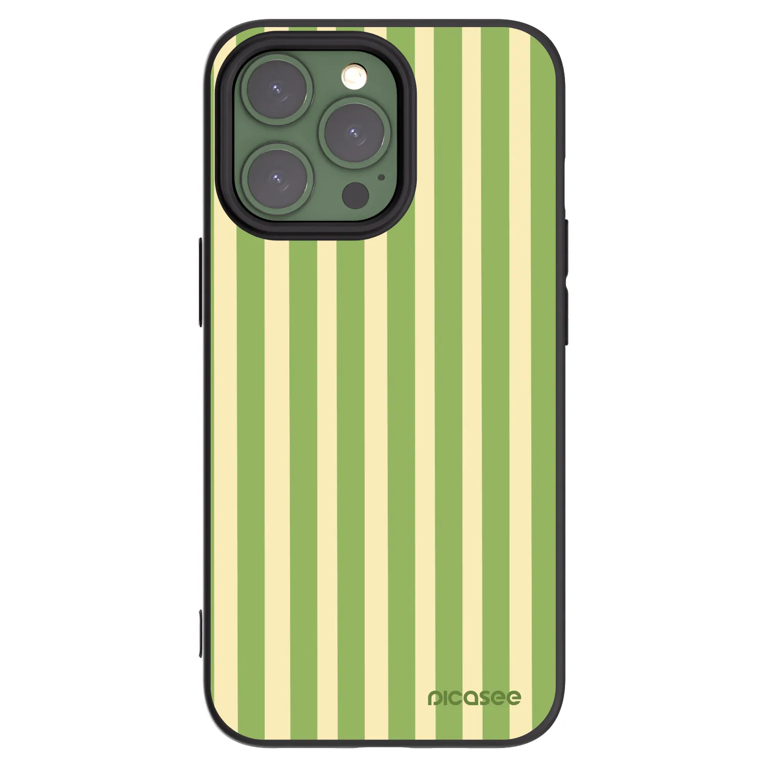 Picasee fekete szilikon tok az alábbi mobiltelefonokra Apple iPhone 13 Pro - Lines Matcha