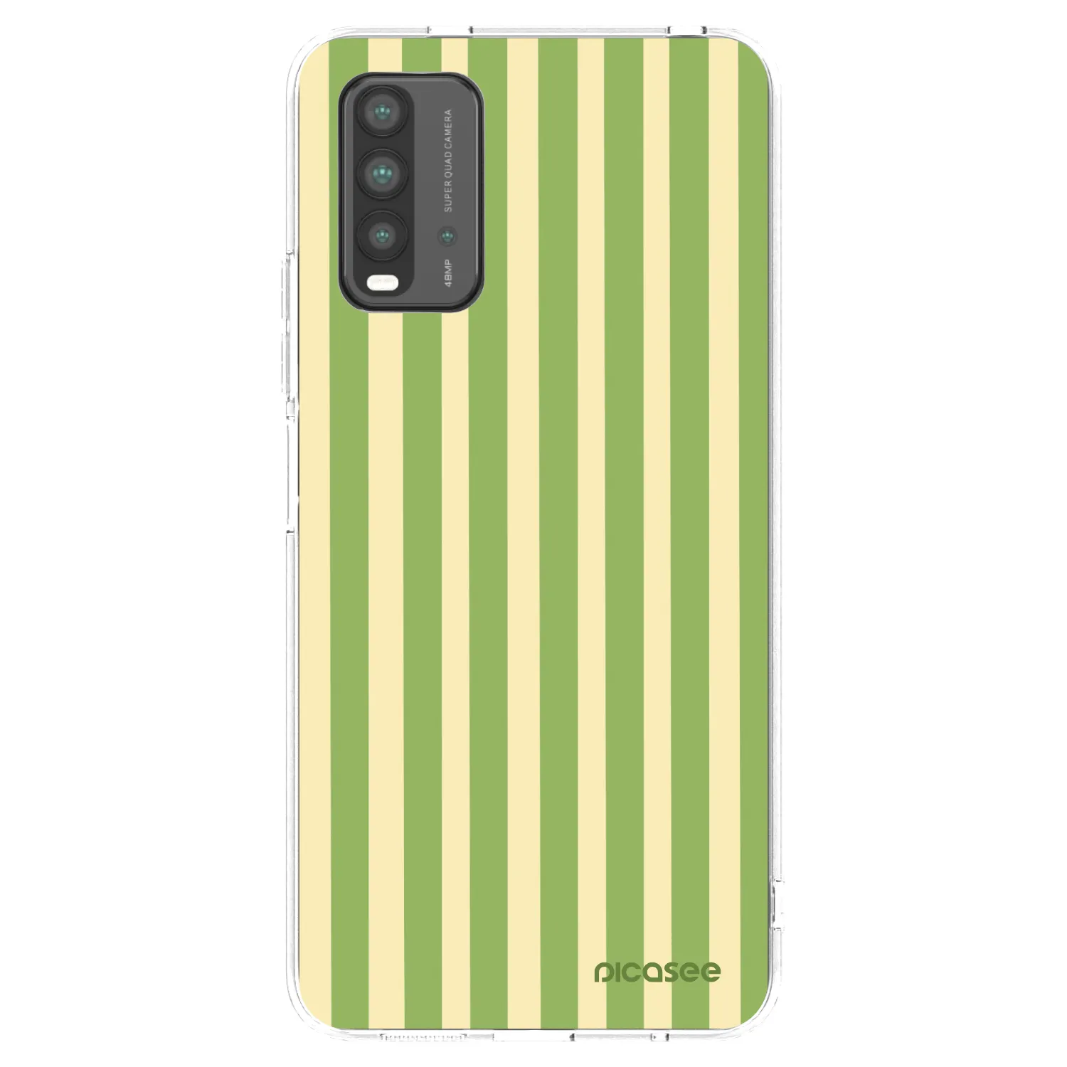 Picasee fekete szilikon tok az alábbi mobiltelefonokra Xiaomi Redmi 9T - Lines Matcha