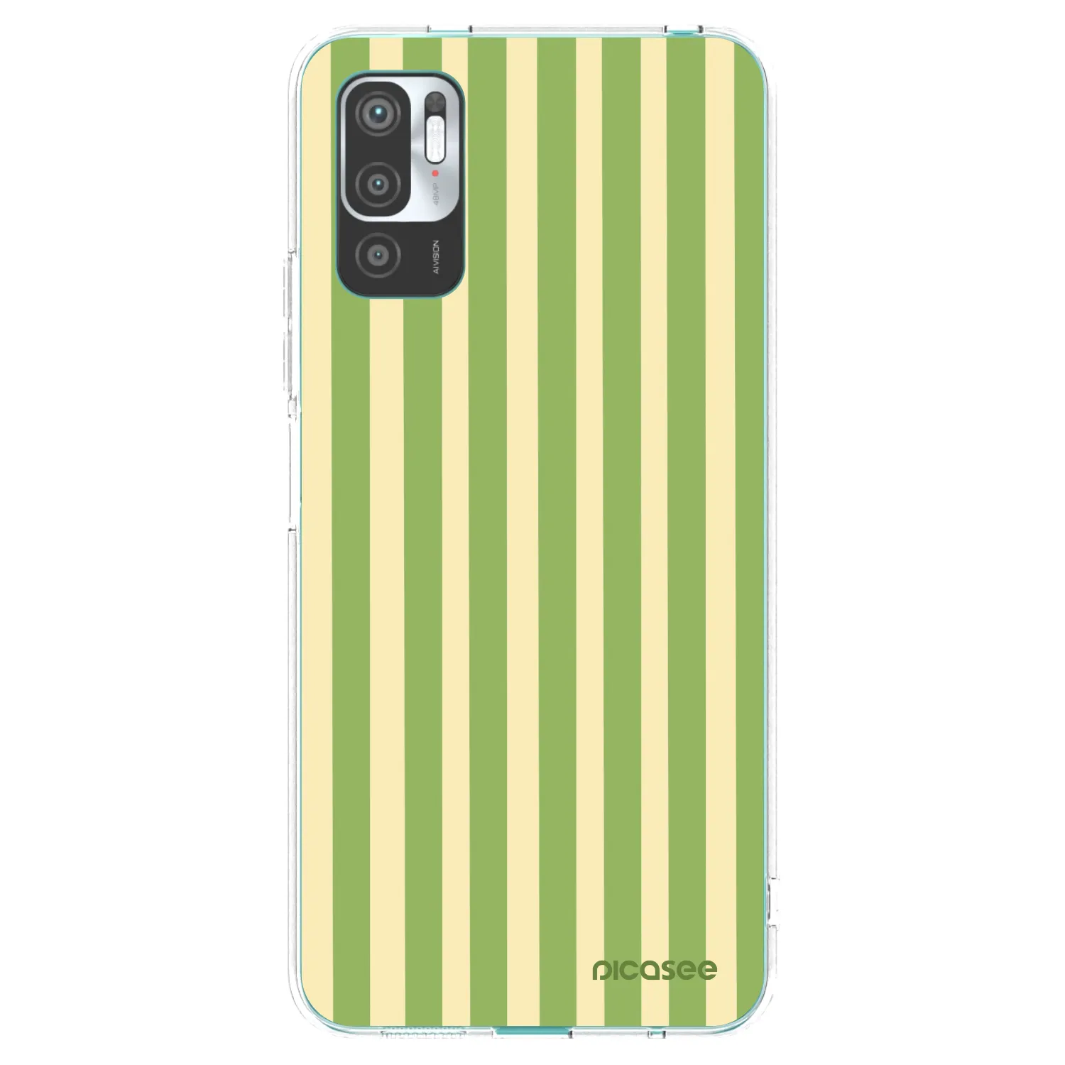 Picasee átlátszó szilikon tok az alábbi mobiltelefonokra Xiaomi Redmi Note 10 5G - Lines Matcha