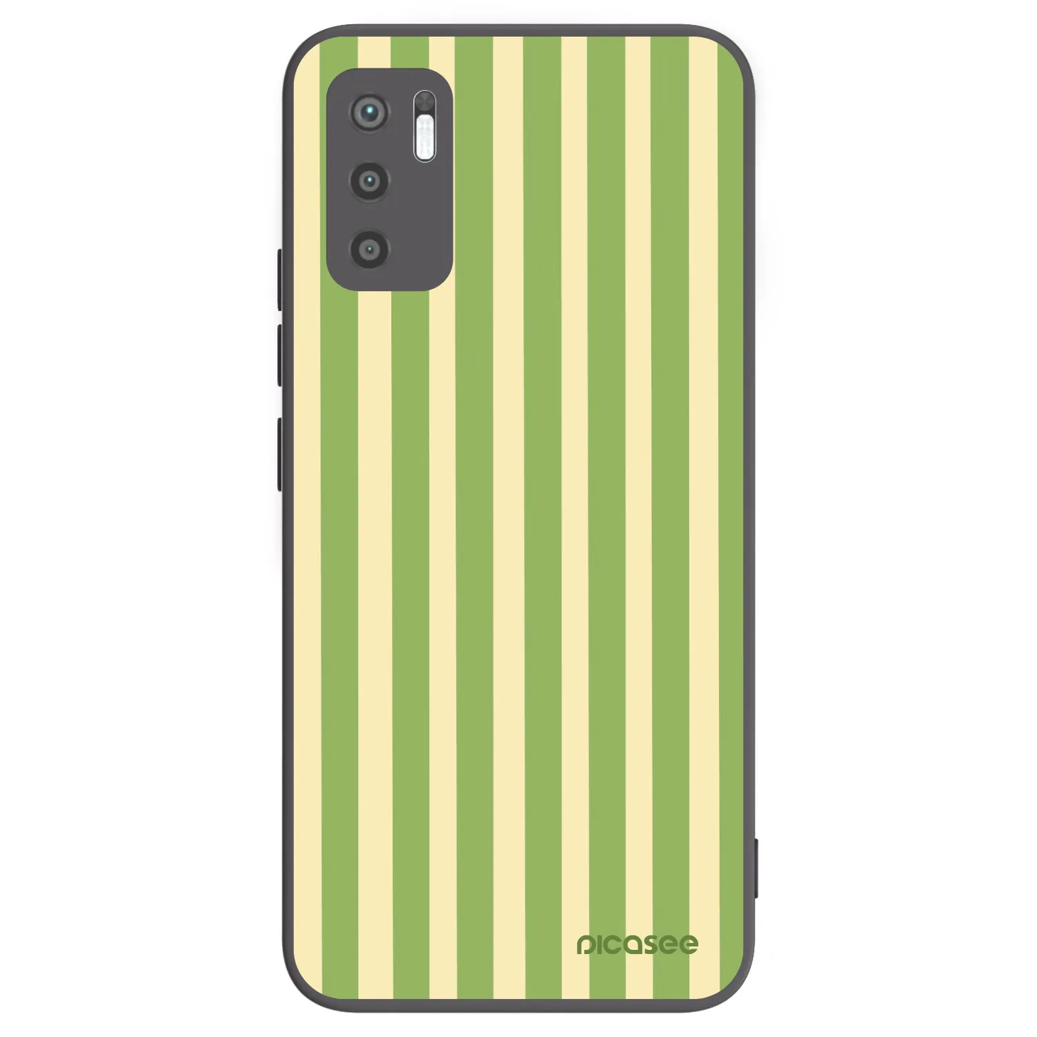 Picasee fekete szilikon tok az alábbi mobiltelefonokra Xiaomi Redmi Note 10 5G - Lines Matcha