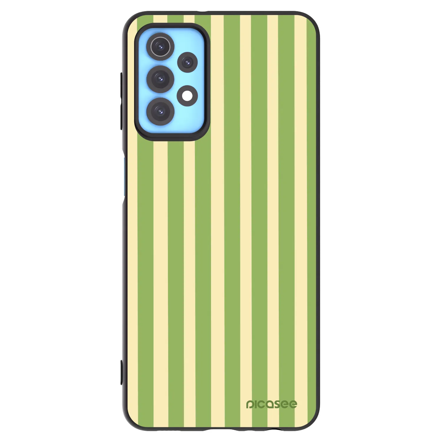 Picasee fekete szilikon tok az alábbi mobiltelefonokra Samsung Galaxy A32 4G SM-A325F - Lines Matcha