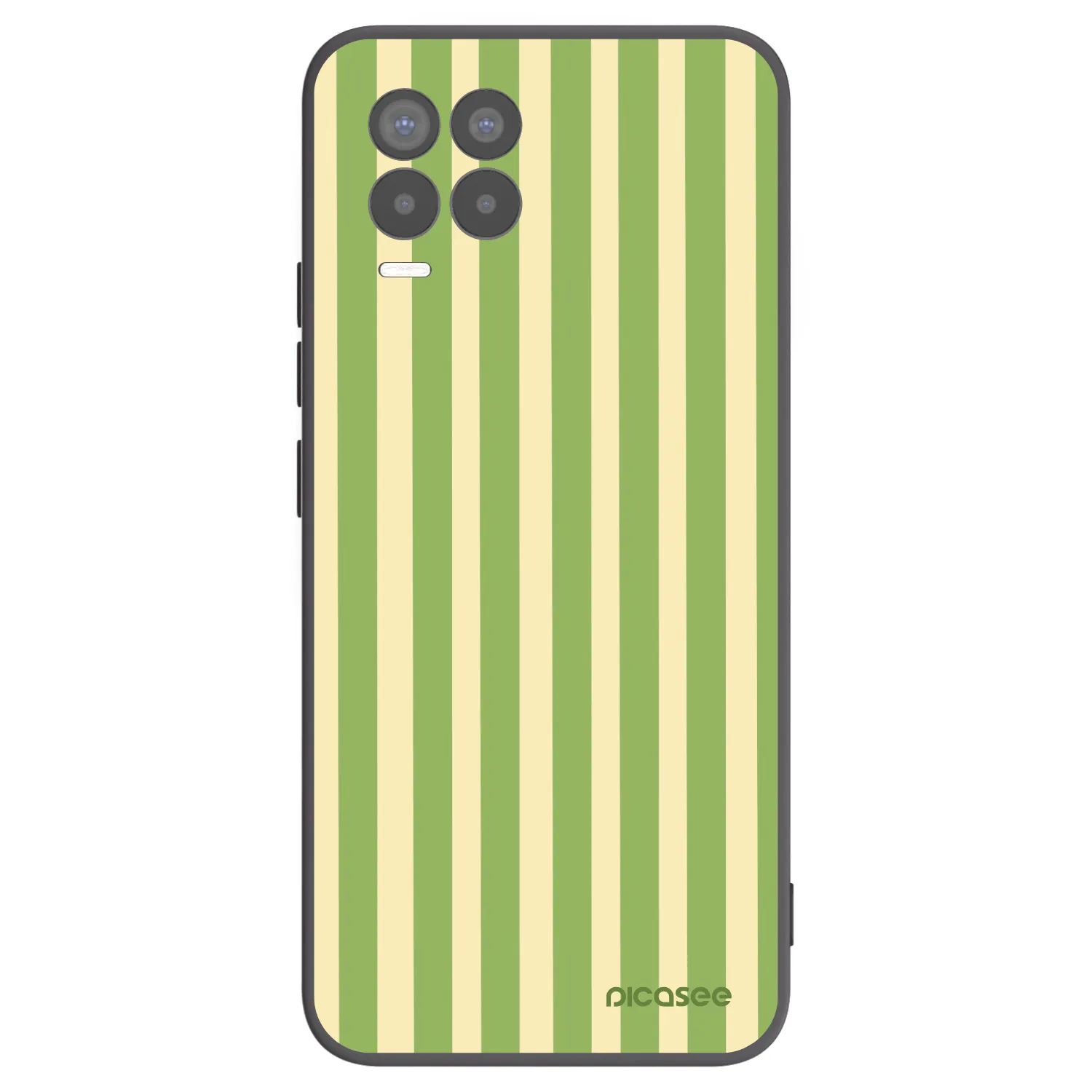 Picasee fekete szilikon tok az alábbi mobiltelefonokra Realme 8 Pro - Lines Matcha