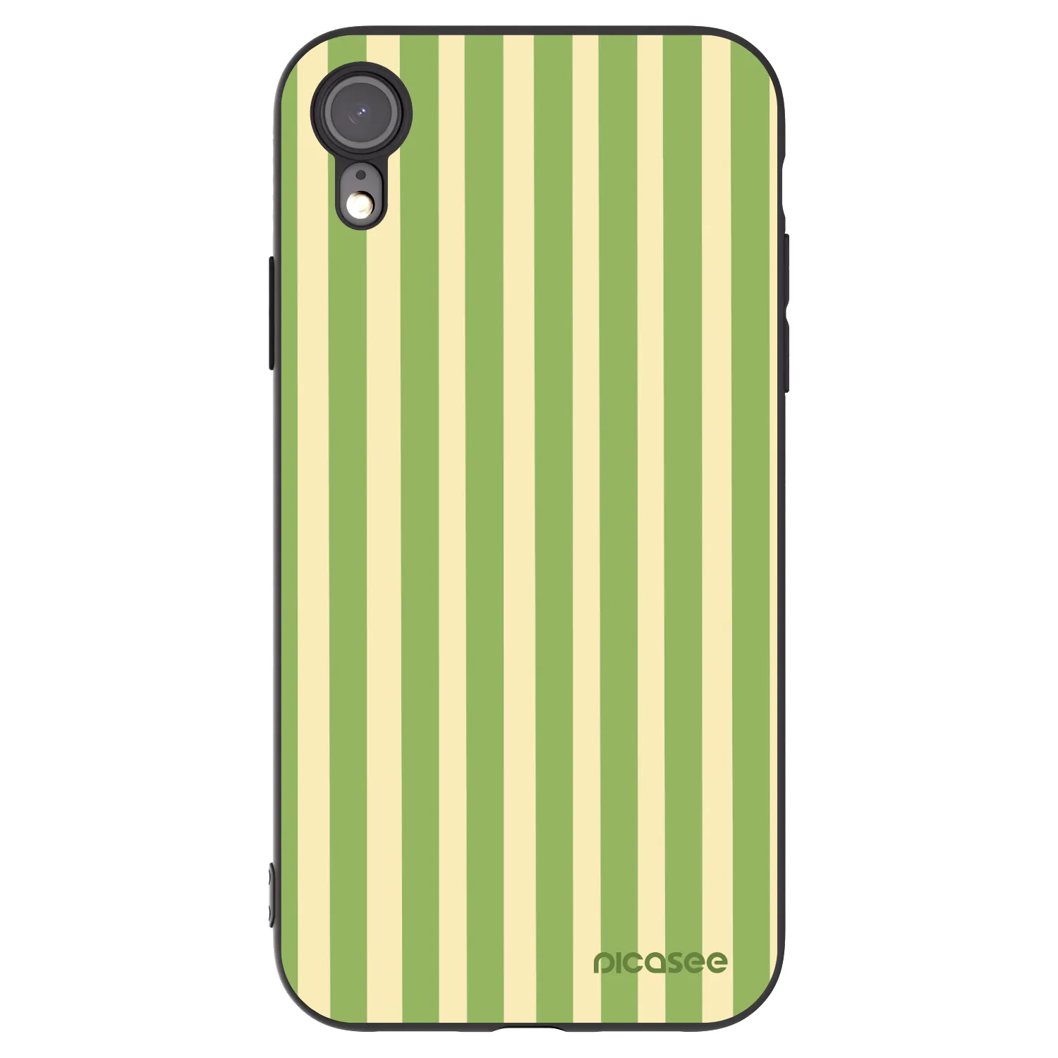 Picasee fekete szilikon tok az alábbi mobiltelefonokra Apple iPhone XR - Lines Matcha