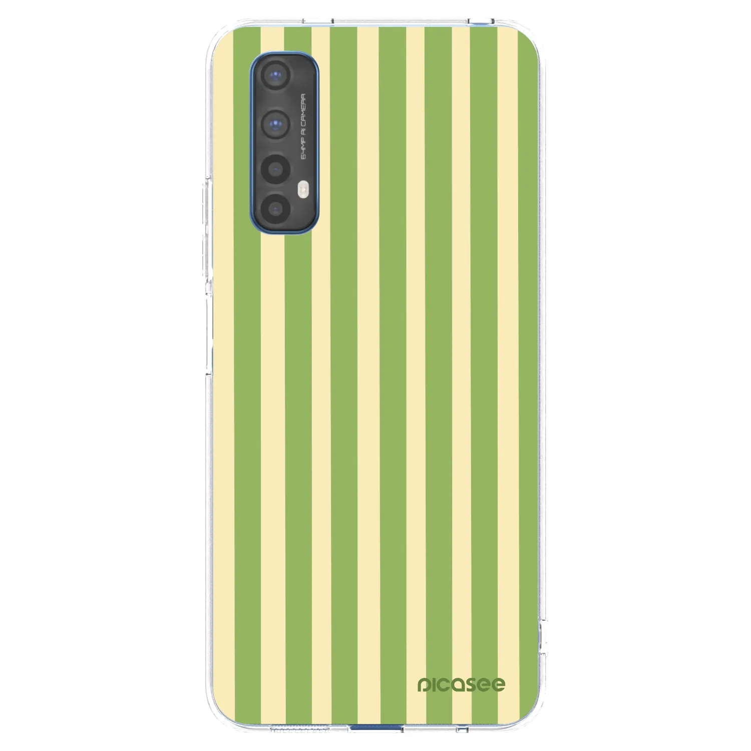Picasee átlátszó szilikon tok az alábbi mobiltelefonokra Realme 7 - Lines Matcha