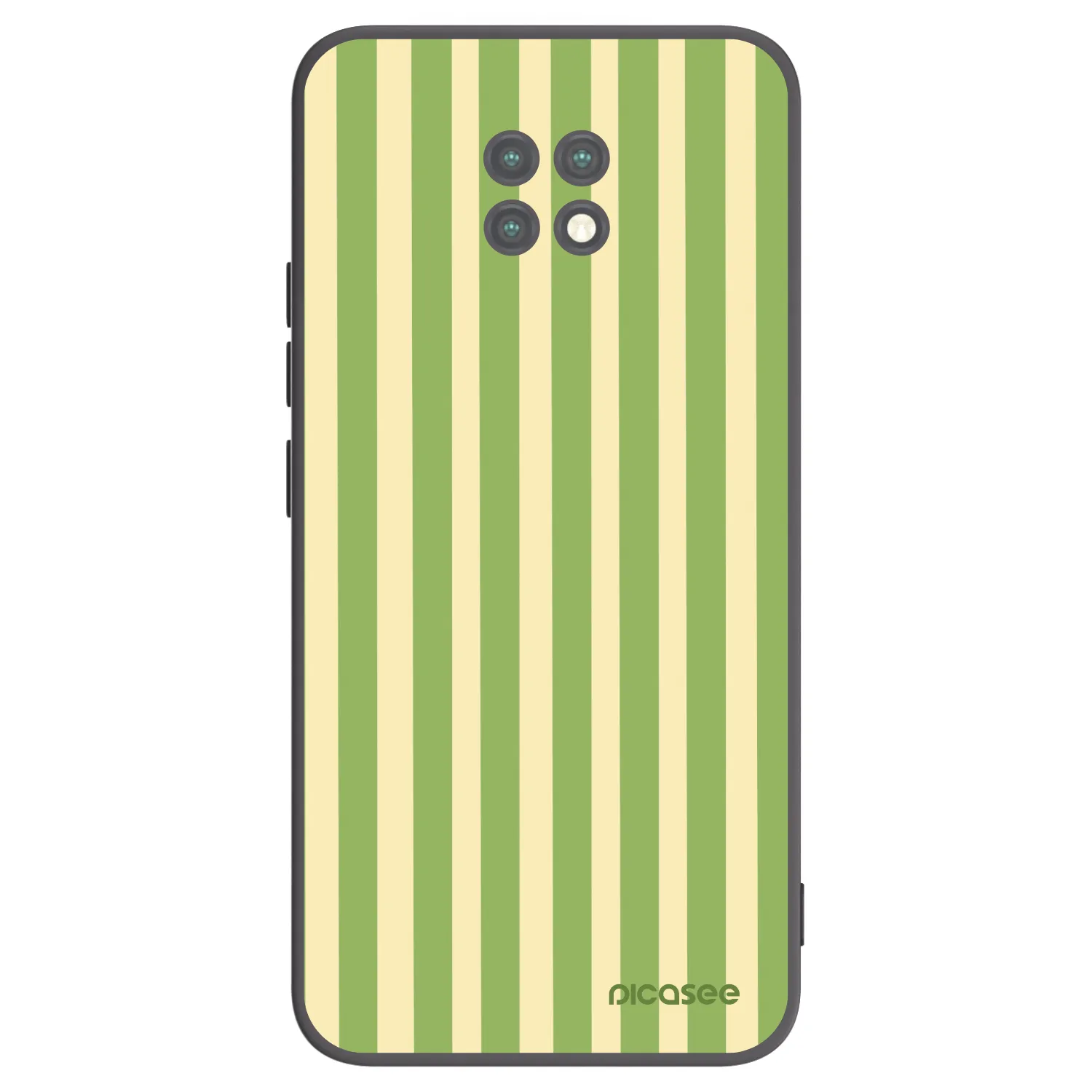 Picasee fekete szilikon tok az alábbi mobiltelefonokra Xiaomi Redmi Note 9T - Lines Matcha