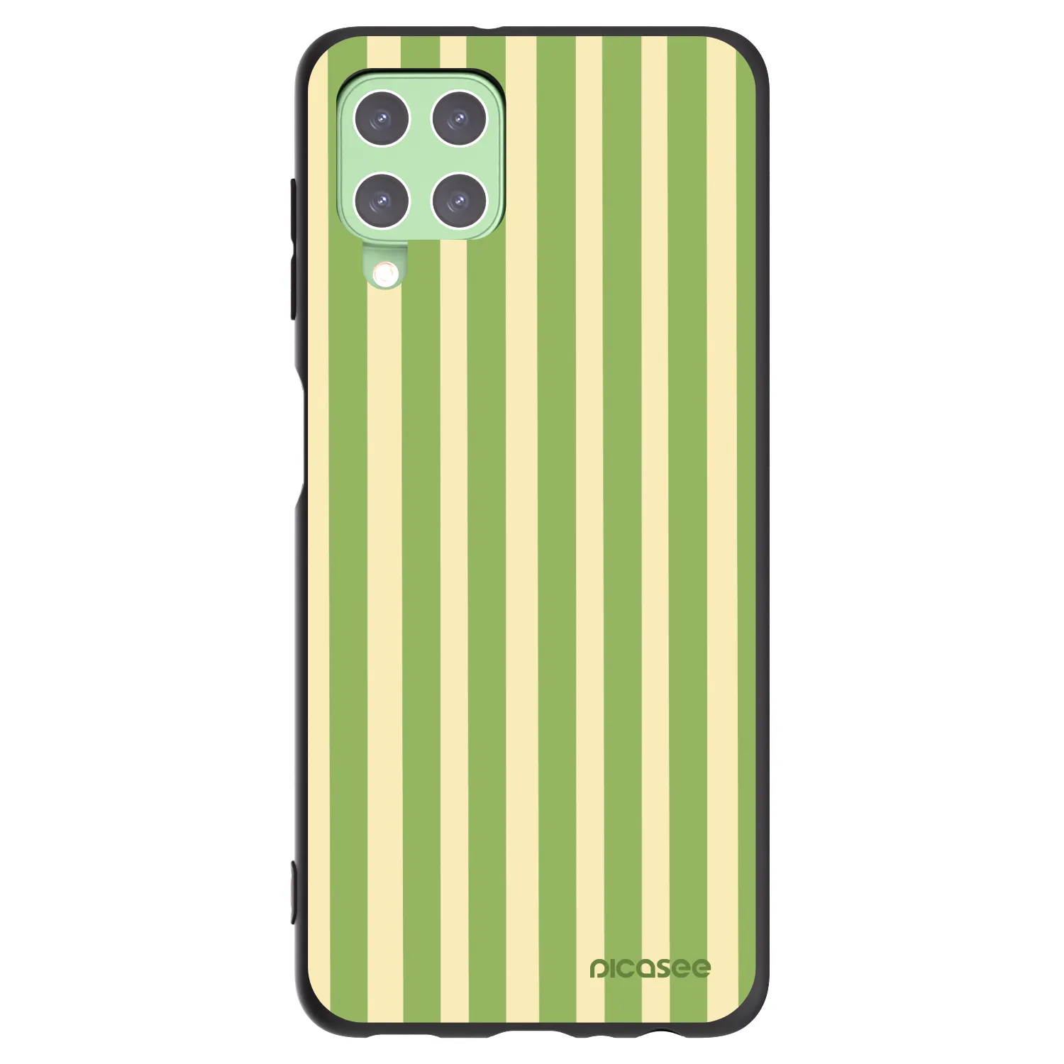 Picasee fekete szilikon tok az alábbi mobiltelefonokra Samsung Galaxy A22 A225F 4G - Lines Matcha