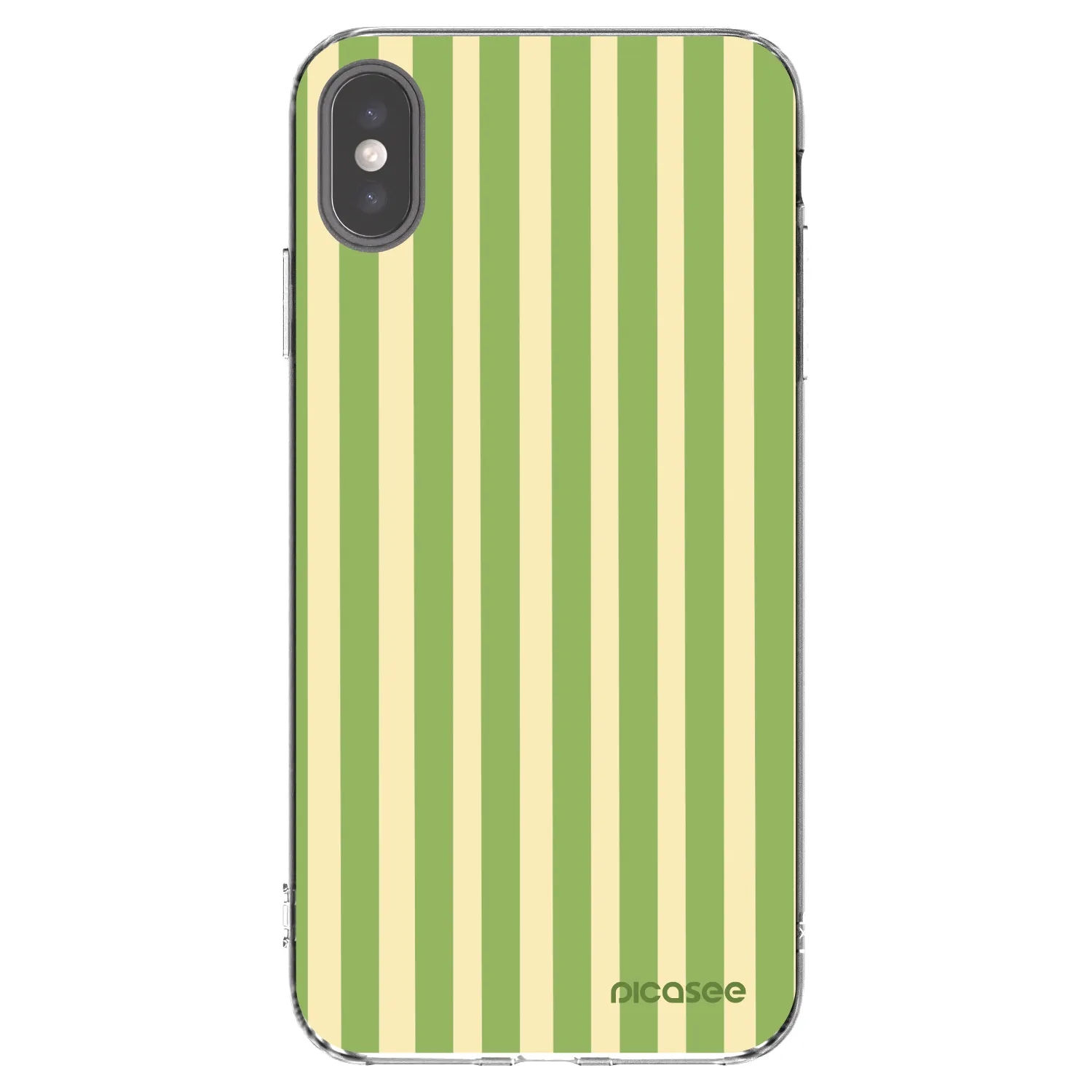 Picasee átlátszó szilikon tok az alábbi mobiltelefonokra Apple iPhone XS Max - Lines Matcha