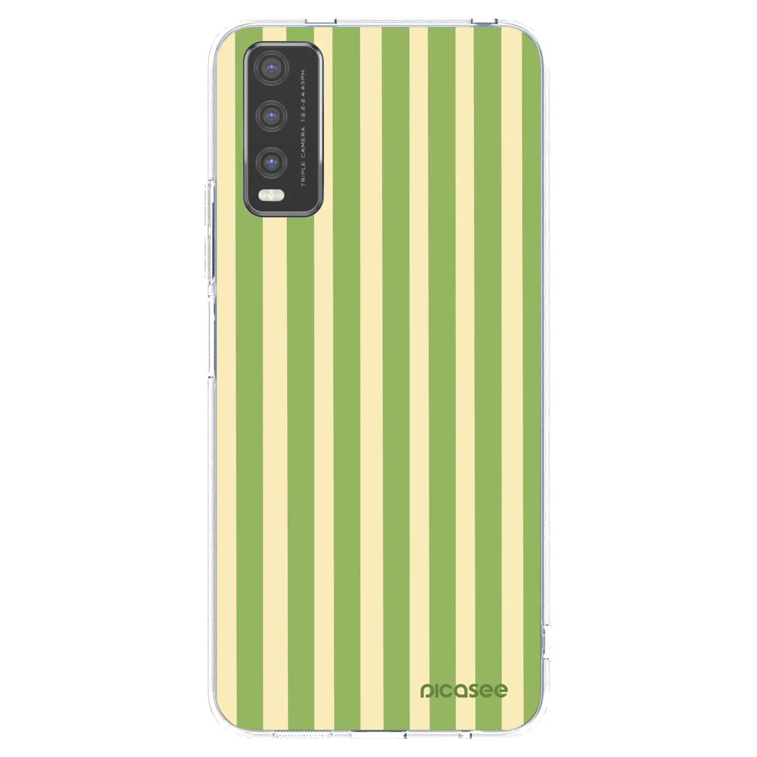Picasee átlátszó szilikon tok az alábbi mobiltelefonokra Vivo Y20s - Lines Matcha