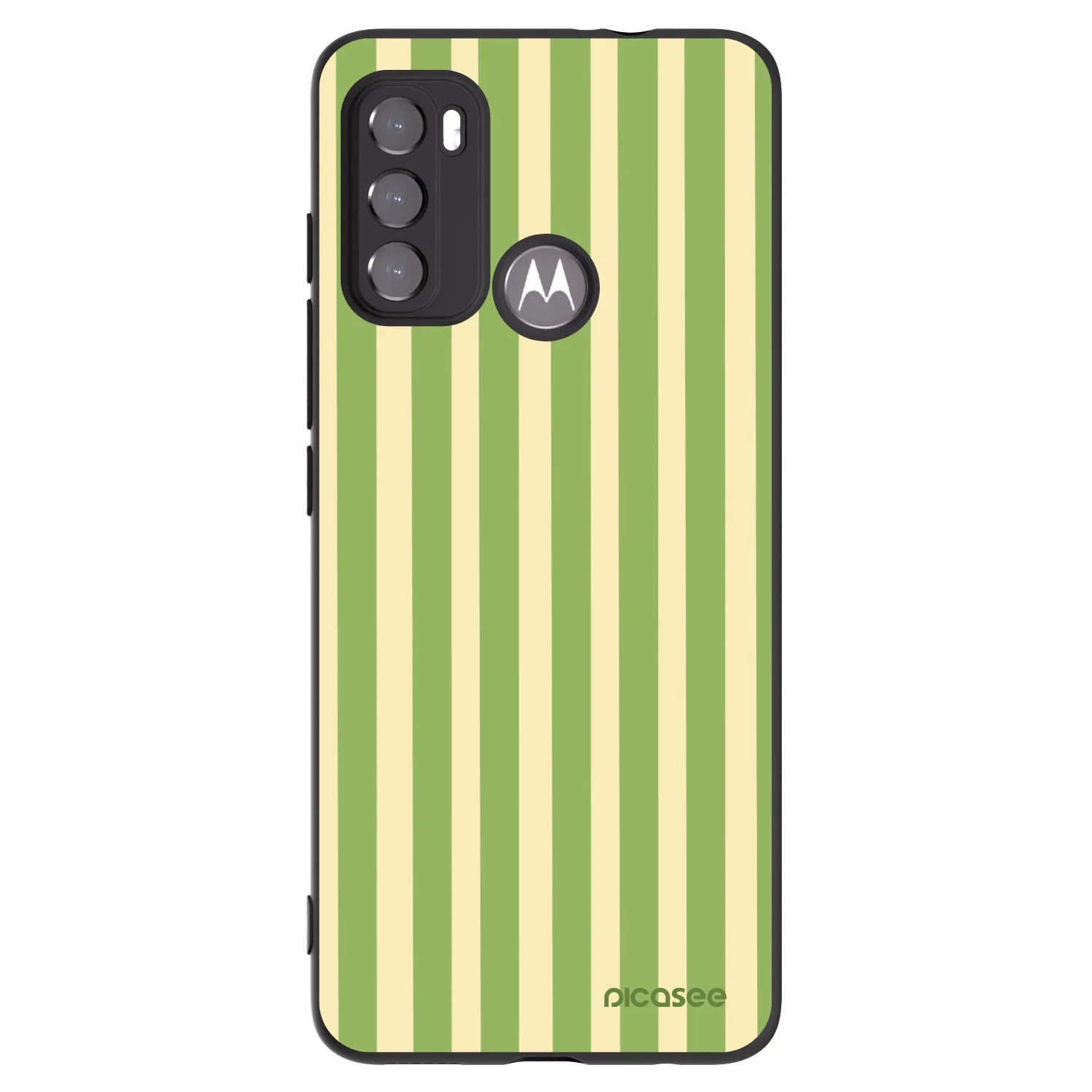 Picasee fekete szilikon tok az alábbi mobiltelefonokra Motorola Moto G60 - Lines Matcha
