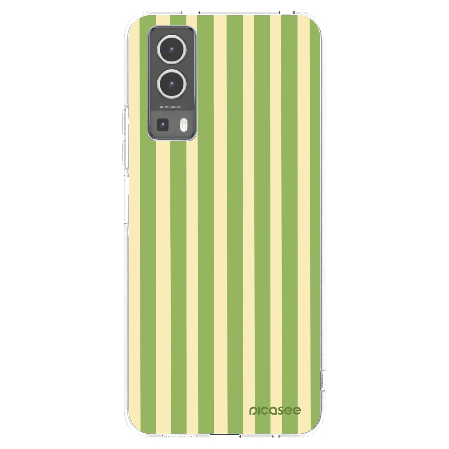 Picasee átlátszó szilikon tok az alábbi mobiltelefonokra Vivo Y72 5G - Lines Matcha