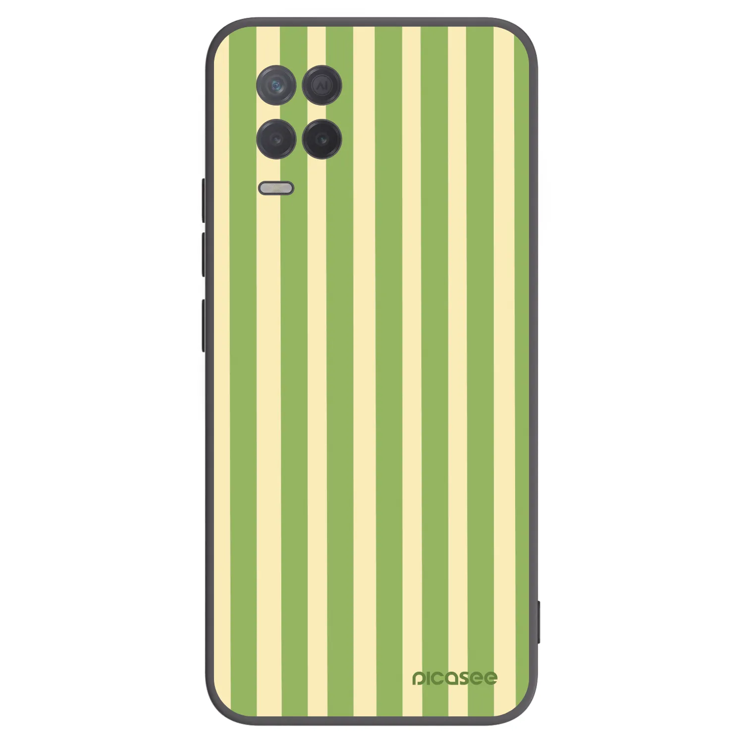 Picasee fekete szilikon tok az alábbi mobiltelefonokra Realme 8 5G - Lines Matcha