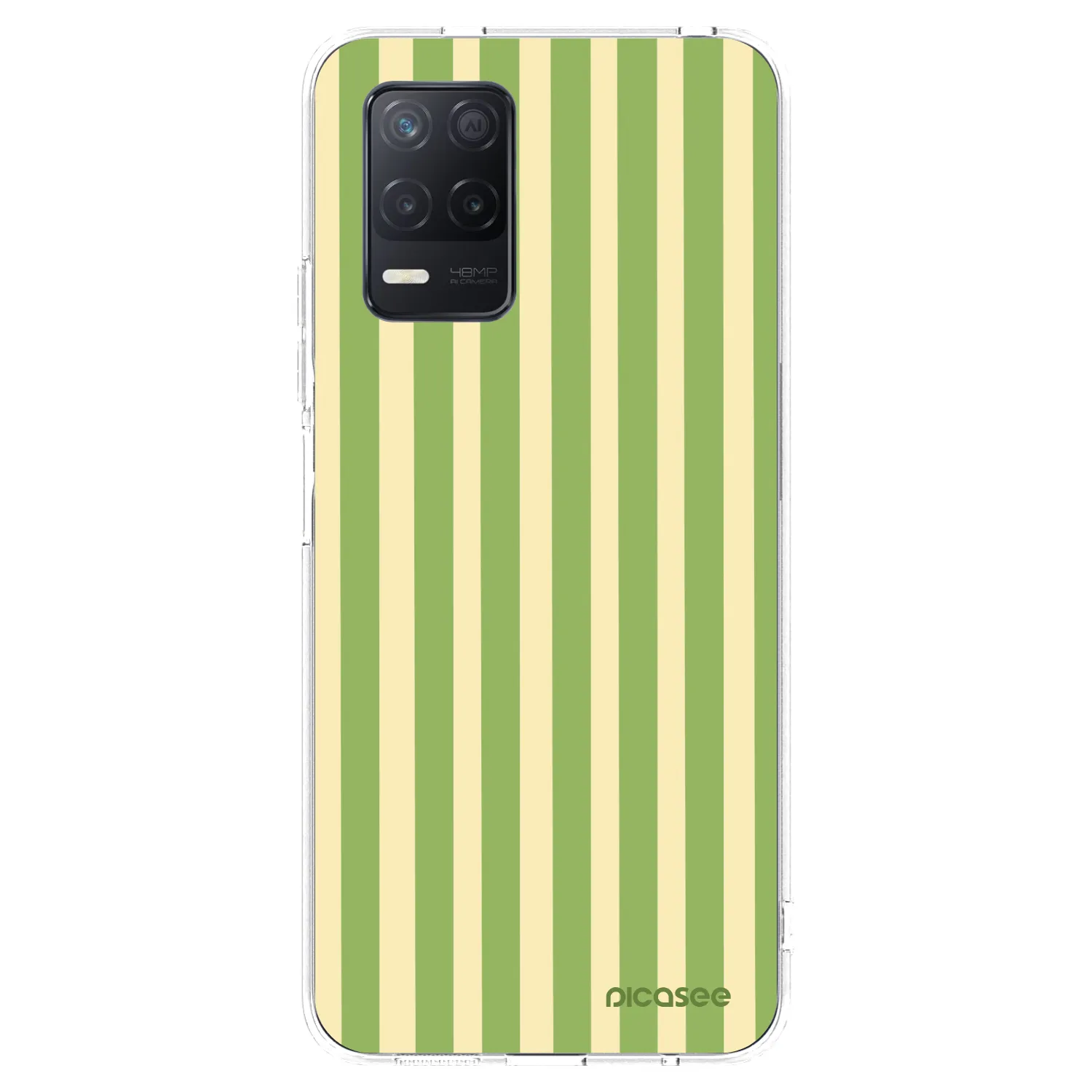 Picasee átlátszó szilikon tok az alábbi mobiltelefonokra Realme 8 5G - Lines Matcha