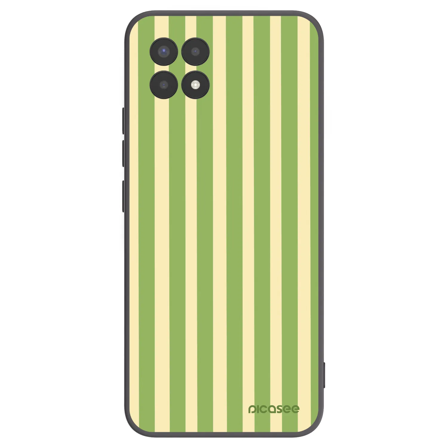 Picasee fekete szilikon tok az alábbi mobiltelefonokra Realme 8i - Lines Matcha