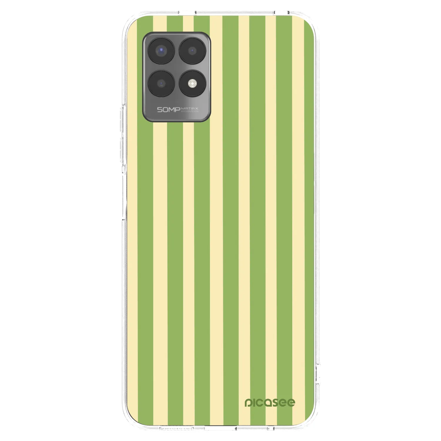 Picasee átlátszó szilikon tok az alábbi mobiltelefonokra Realme 8i - Lines Matcha