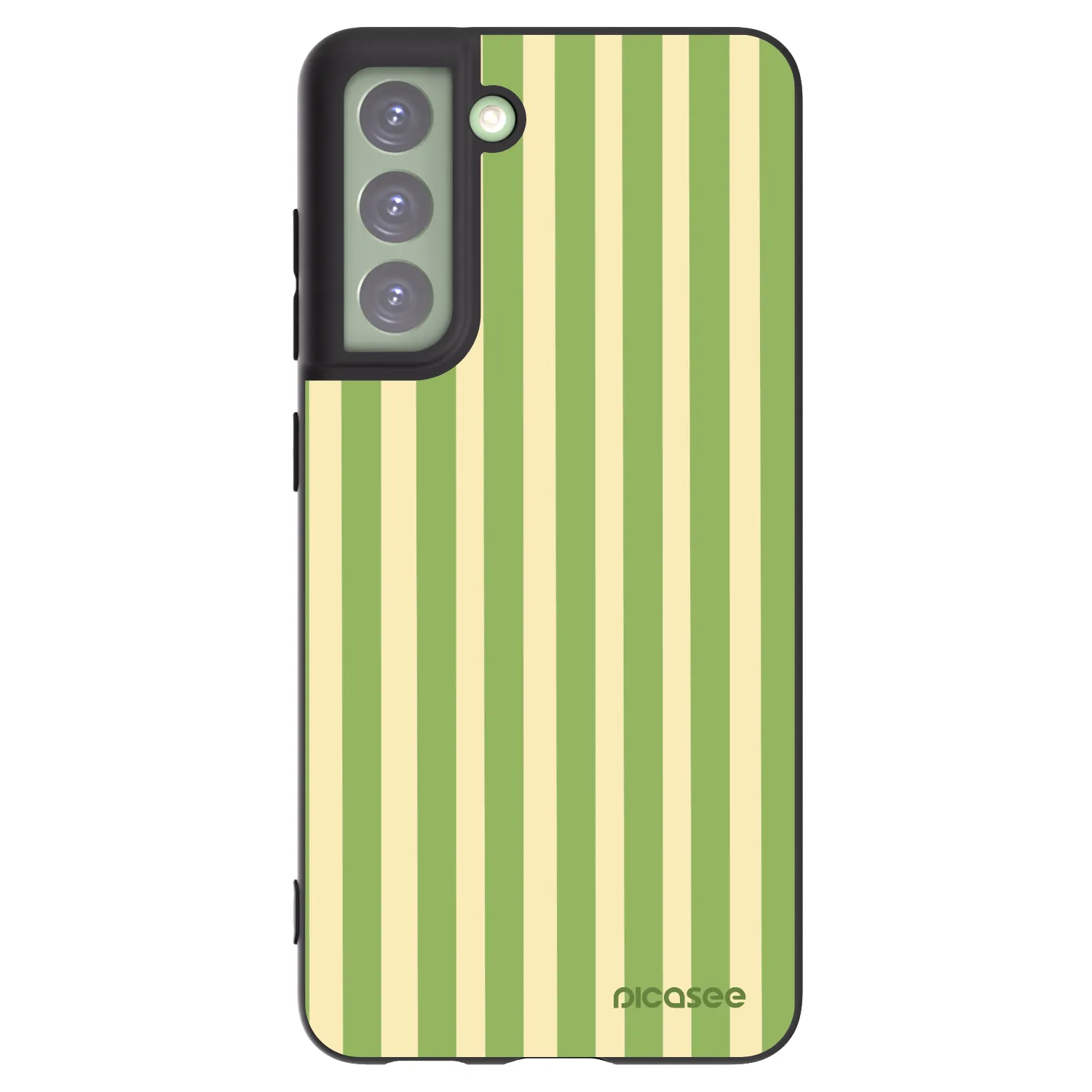 Picasee fekete szilikon tok az alábbi mobiltelefonokra Samsung Galaxy S21 FE 5G - Lines Matcha
