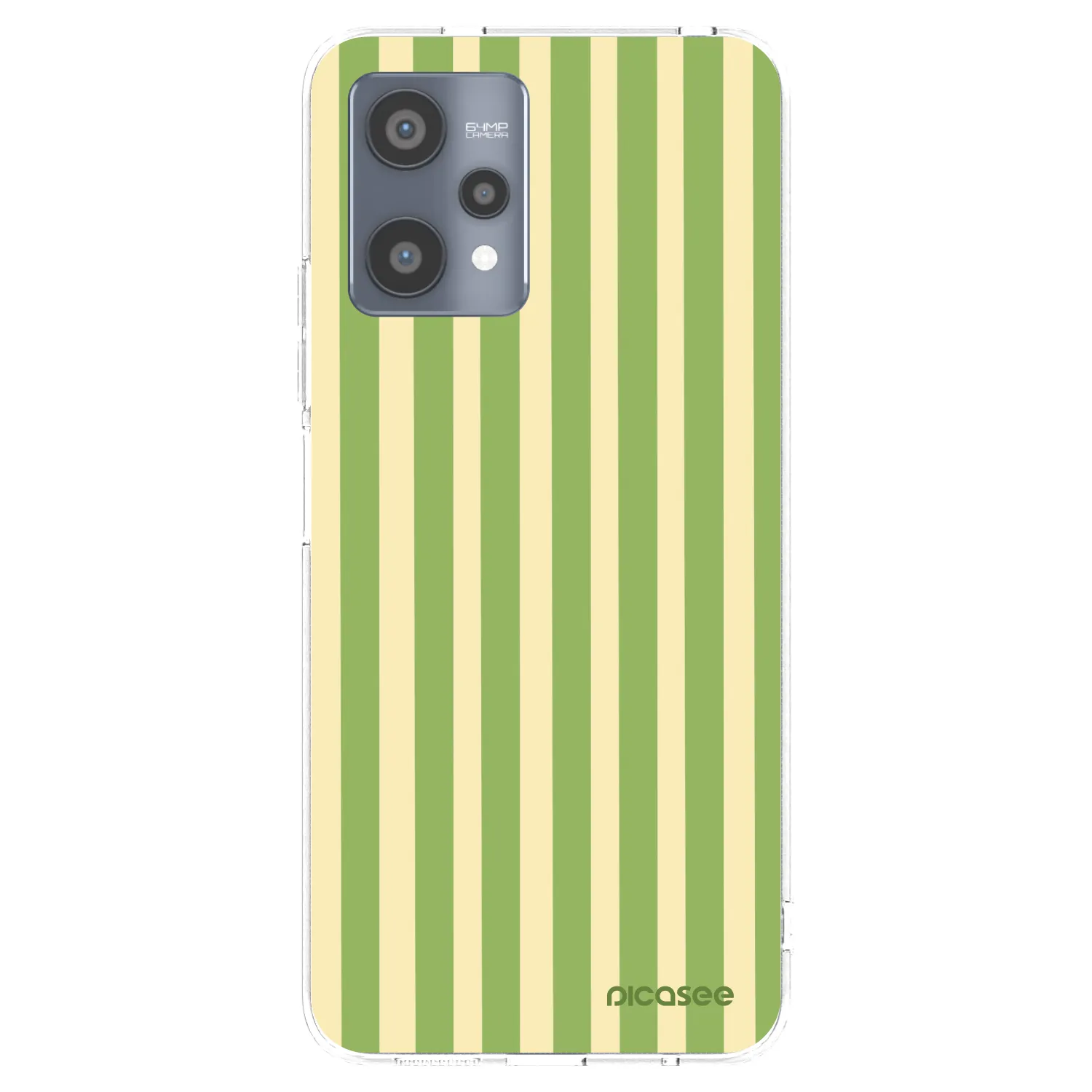 Picasee átlátszó szilikon tok az alábbi mobiltelefonokra Realme 9 Pro 5G - Lines Matcha