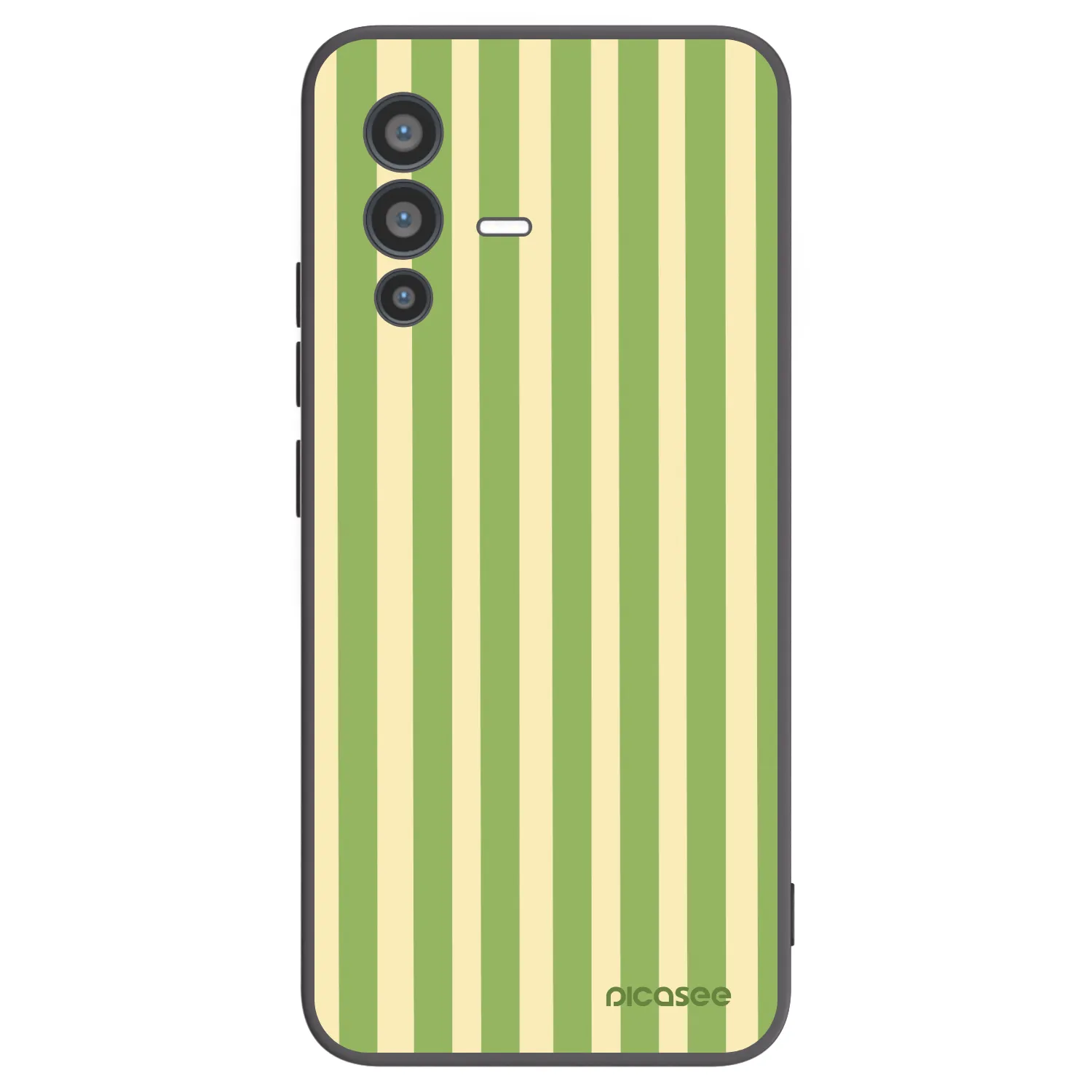 Picasee fekete szilikon tok az alábbi mobiltelefonokra Vivo V23 5G - Lines Matcha