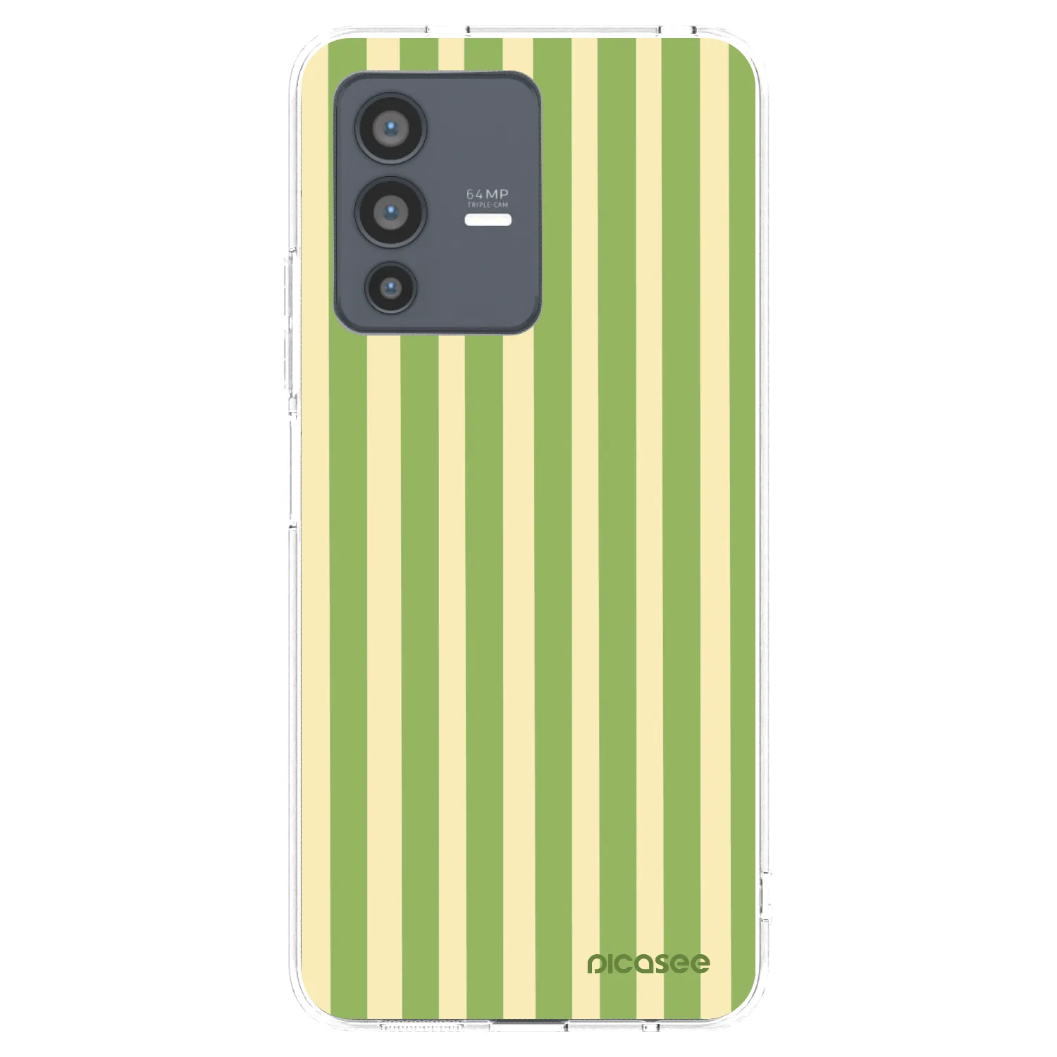 Picasee átlátszó szilikon tok az alábbi mobiltelefonokra Vivo V23 5G - Lines Matcha